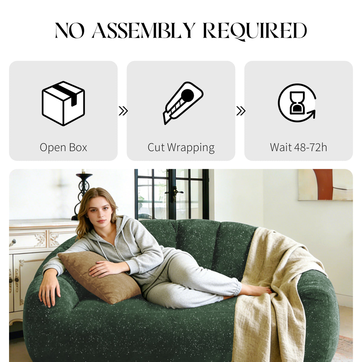 [Starry Sky] Bear Paw Sofa,Comfy Beanbag Chair with Spacious Design Oversized Bean Bag Sofa with Armrest with Filler for Living Room Bedroom.Shiny Silver Thread Faux Fur Plush.