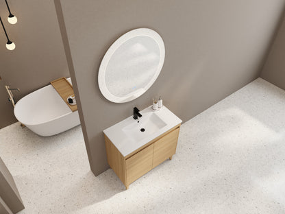 36" Freestanding Bathroom Vanity With Ceramic Sink