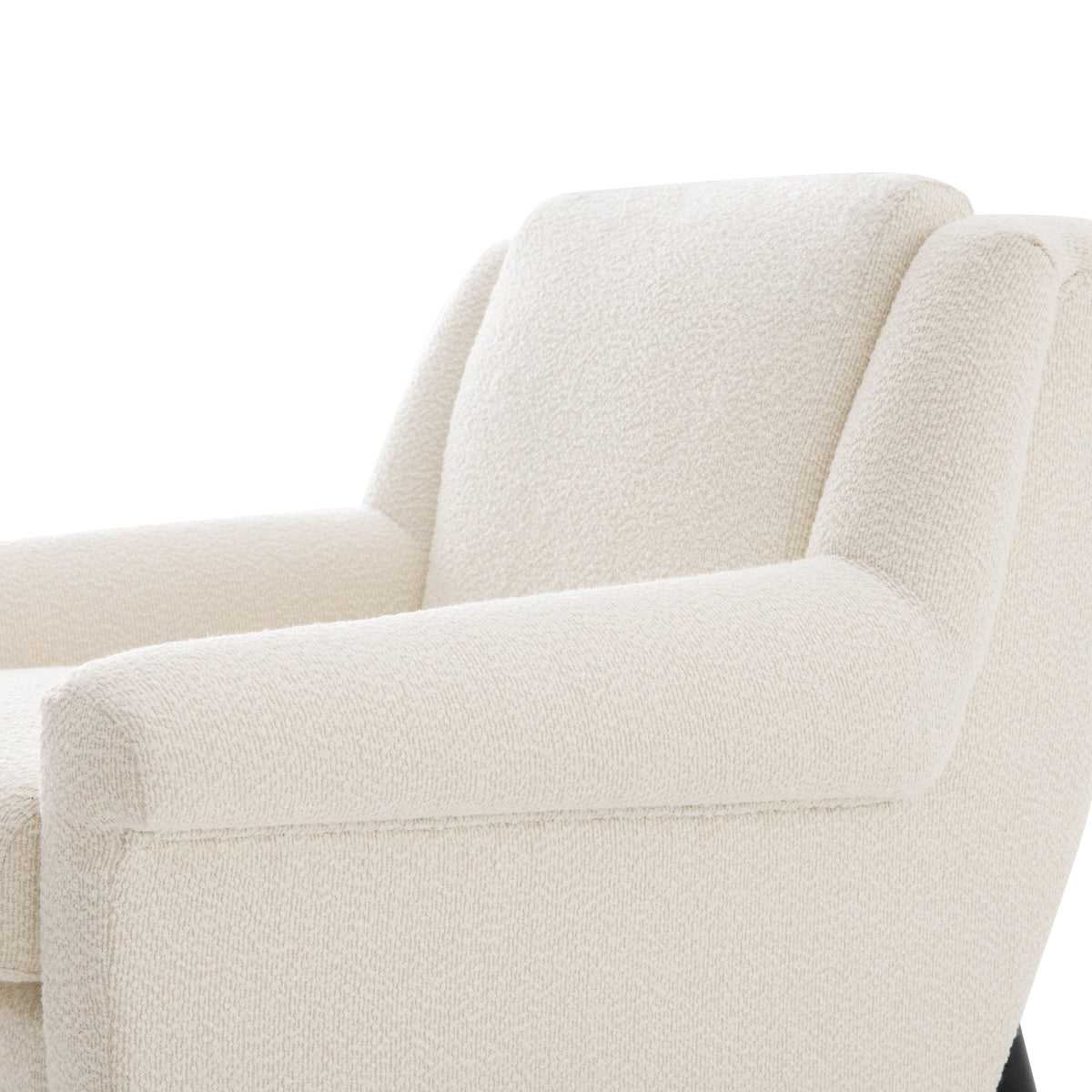 Modern Accent Chair with Flared Arms, Upholstered Lounge Chair, Mid-Century Modern Armchair with Solid Wood Legs, Ergonomic Reading Chair