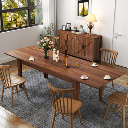 Dining Table, 106.3 in Large Extendable Kitchen Table