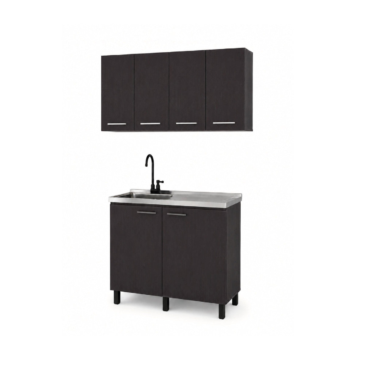 Wenge 2-Piece Kitchen Sink Cabinet Set