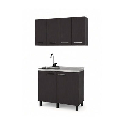 Wenge 2-Piece Kitchen Sink Cabinet Set