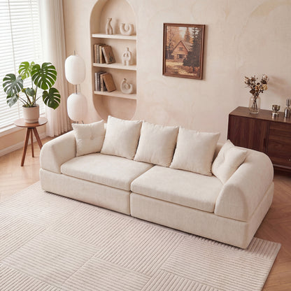 Cloud Modular Sectional Sofa - Shape Boneless Couch & Deep Fluffy Seat, No Assembly Required for Living Room Bedroom