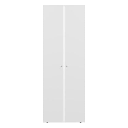 Home 2 Door Closet System, Four Fixed Shelves, Compact Wardrobe for Bedroom Organization, Laundry Room Organization