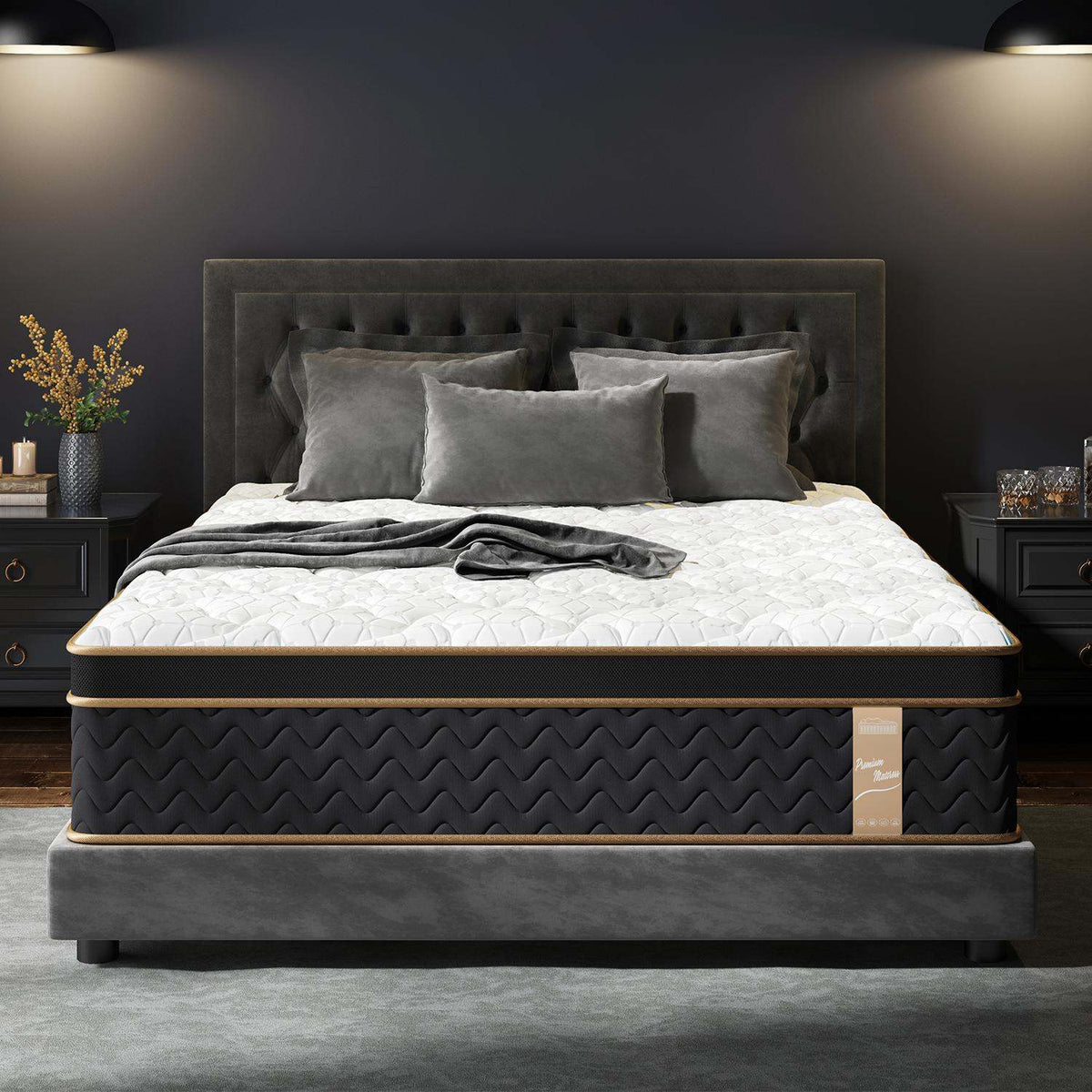 Twin Mattress, 10 Inch Plush Hybrid Mattresses with Gel Memory Foam, Fiberglass-Free Mattress in a Box, Individual Pocket Spring-Motion Isolation-Edge Support, CertiPUR-US Certified