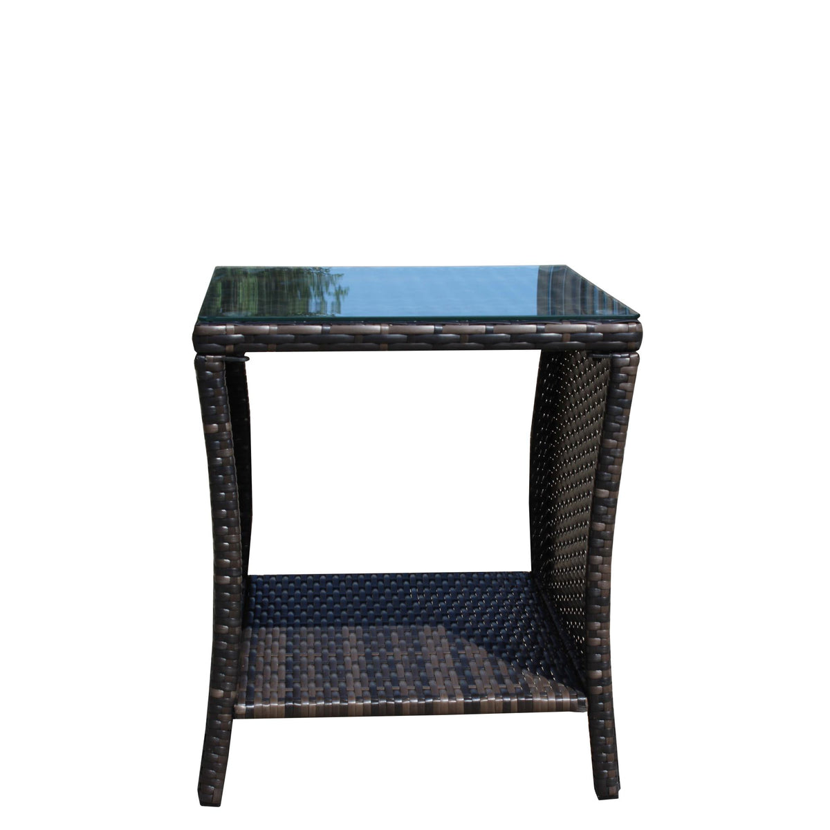 Outdoor patio Furniture 1 Coffee Table with clear tempered glass – Model W20967009