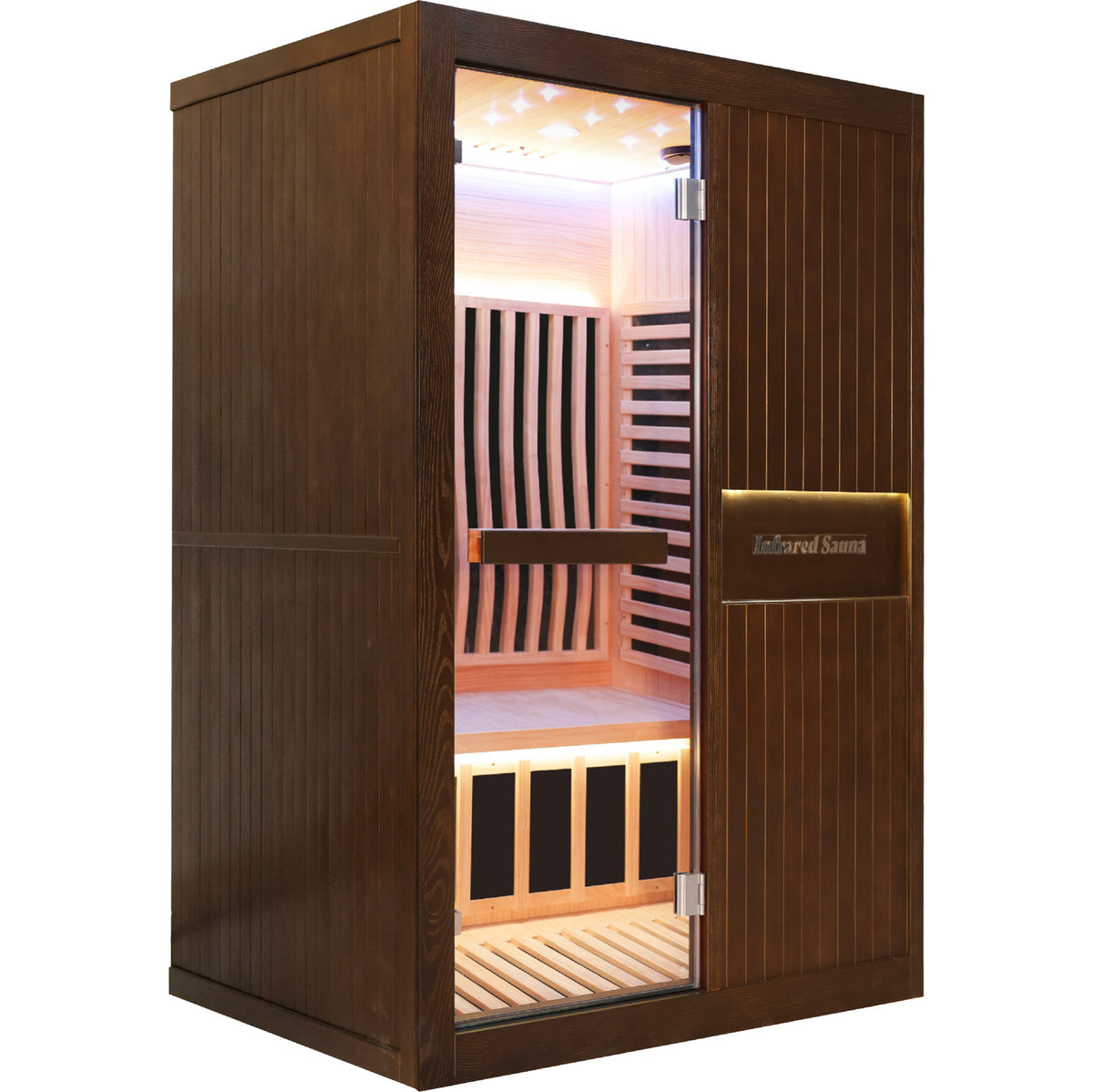 2165W walnut Chilean pine double person far-infrared sauna room