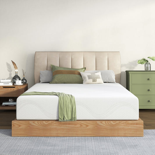 Twin Size Memory Foam Mattress, 12 Inch Bed Mattress, with Cooling Green Tea Gel, CertiPUR-US Certified, White