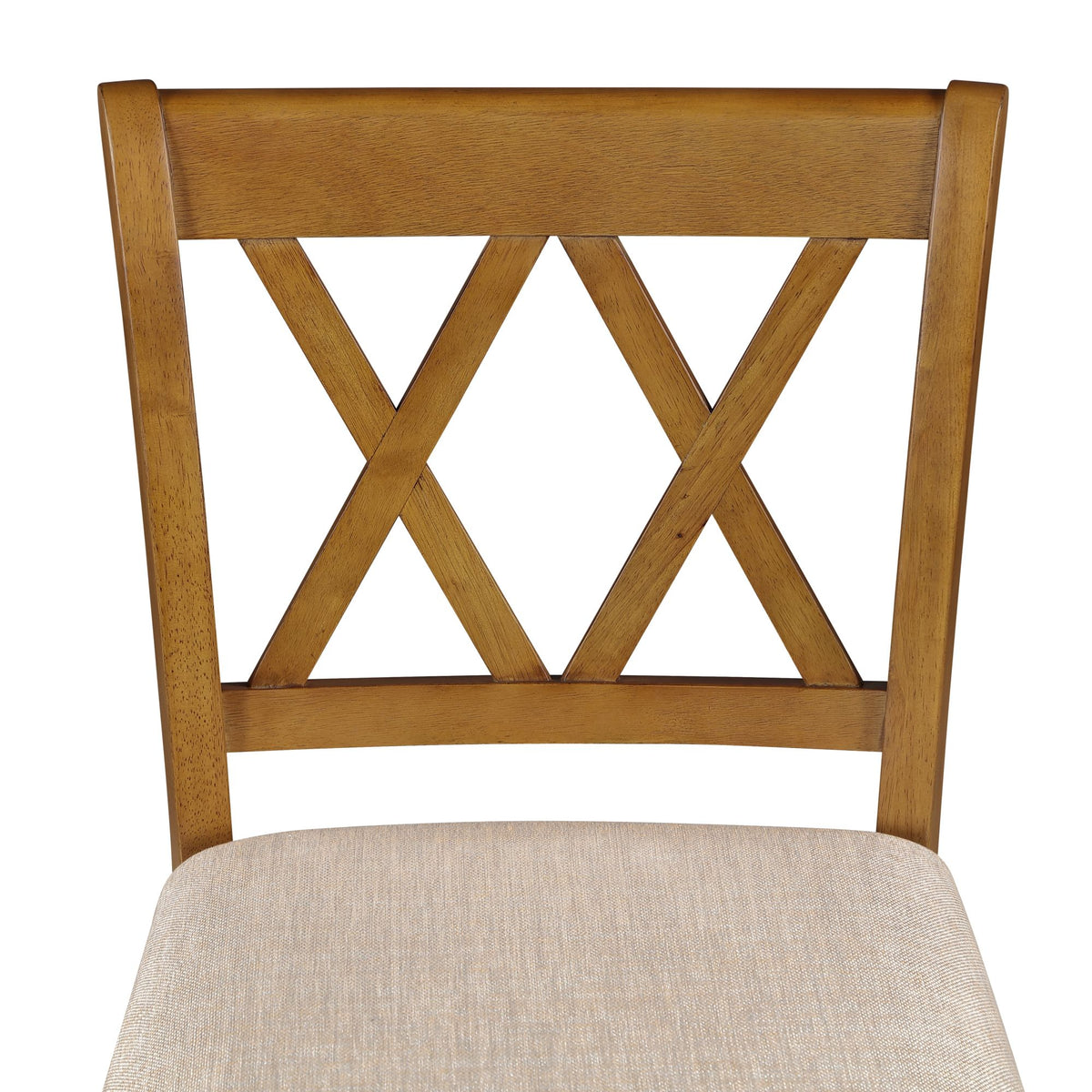 24in Brookline XX-Back Swivel Barstool - Oak