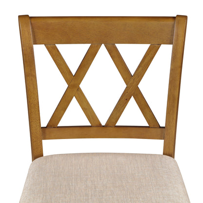 24in Brookline XX-Back Swivel Barstool - Oak
