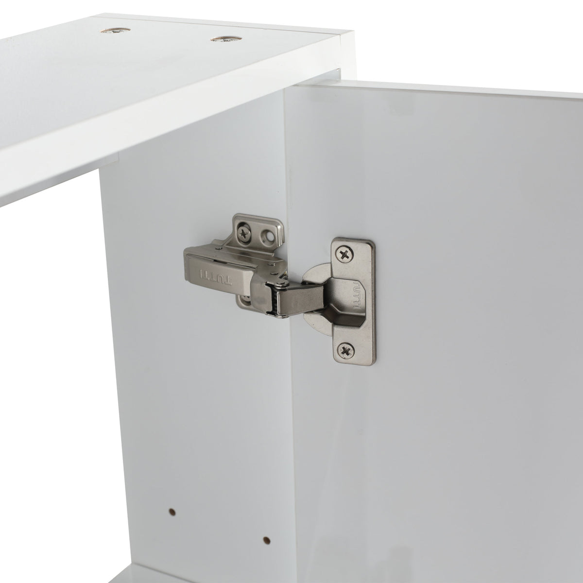 24" Bathroom Wall Cabinet, Soft Close Doors, Float Mounting Design,Glossy White,(KD-Packing)