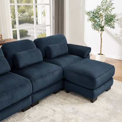 Ottoman Corduroy -Blue