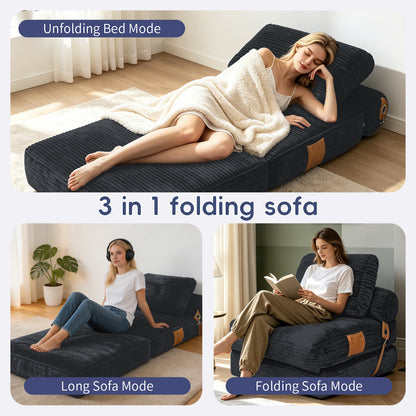 Lazy Sofa Bean Bag Chair,Folding Sofa Bed,Comfy Portable Convertible Fold Out Lounge Chairs for Living Room Bedroom.