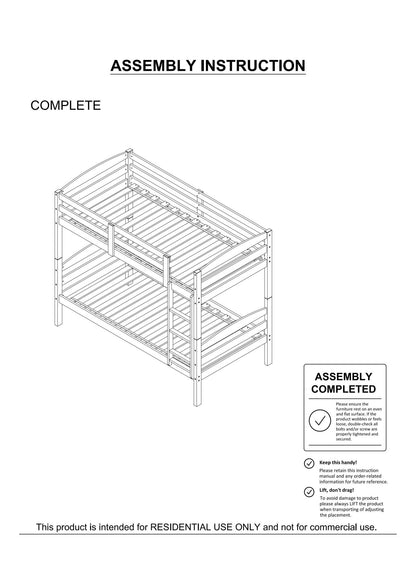 Twin Over Twin Transitional Bunk Bed Arch Design Espresso Finish