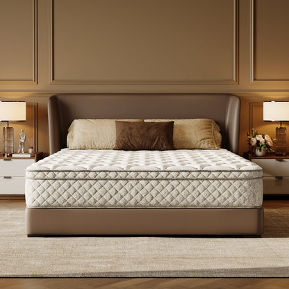 Queen Size Mattress,12 Inch Hybrid Queen Mattress in a Box with Memory Foam and Pocket Spring for Pressure Relief & Comfort Sleep & Zoned Support, Medium Firm,CertiPUR-US & OEKO-TEX
