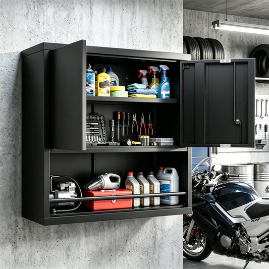 Metal Adjustable 2 Doors Metal Storage Cabinet Kitchen Pantry Cabinet With Adjustable Shelves Tall Steel Cabinet Locker