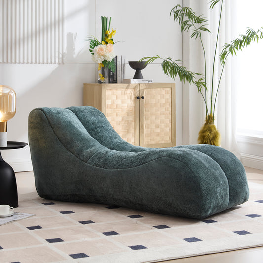 Creative Bean Bag Sofa Chair for Adults with High-Quality Sponge Filling and Polyester Fiber, 59x30x23.6 inches – Blue