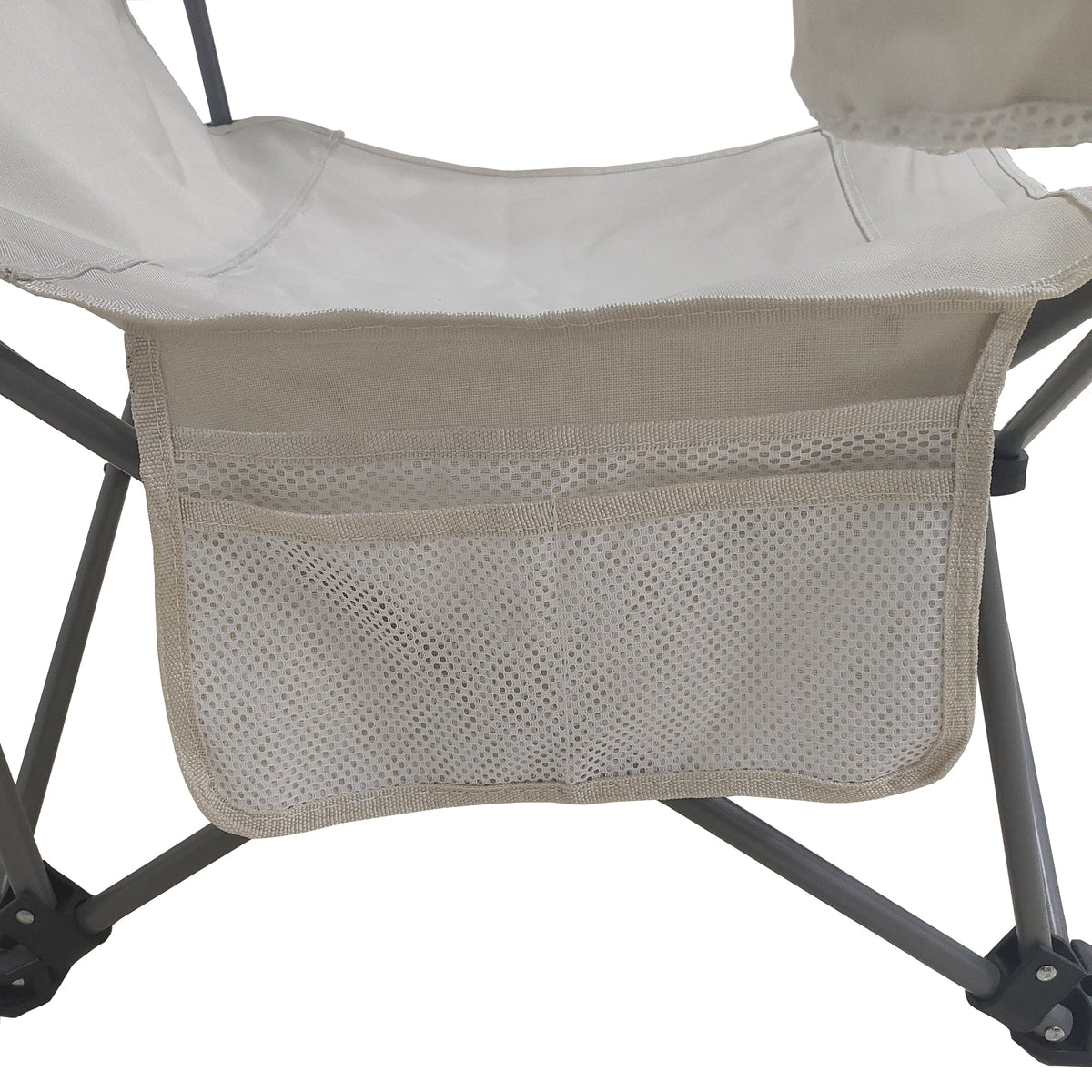 Outdoor Camping Chairs Folding/Portable/Adjustable reclining chair(Three-level adjustment), Side Pockets & Cup Holder,Carry Bag,Beige