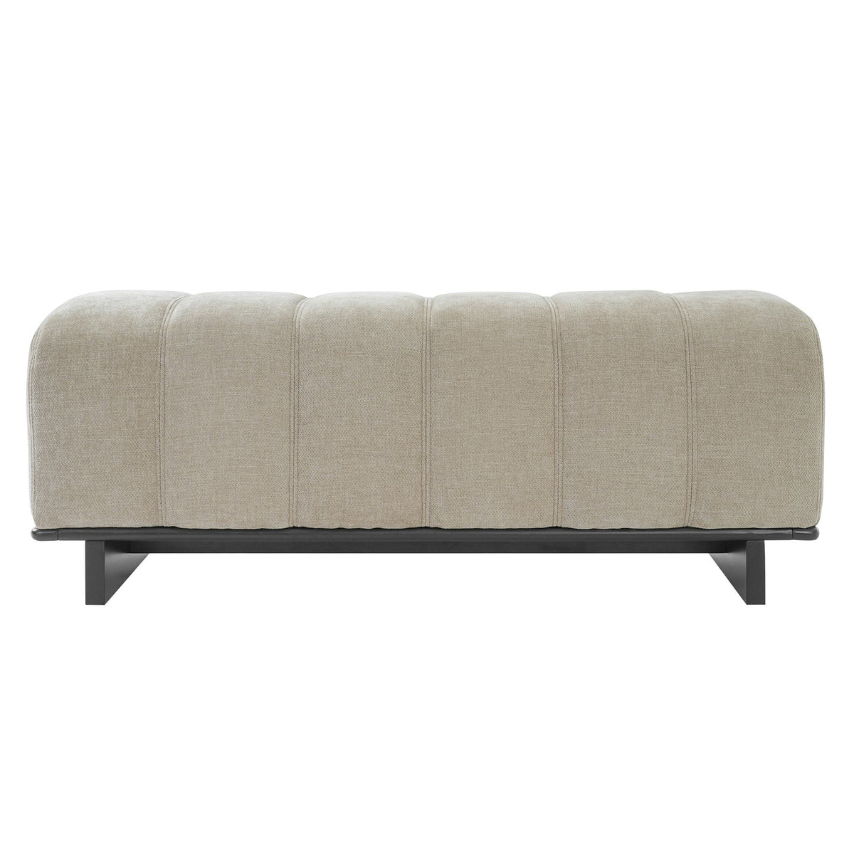 Modern Indoor Dining Bench in Oatmeal Chenille with Rubber Wood and Plywood Frame, 250lbs Capacity, Comfortable Seating for Dining Room or Living Area