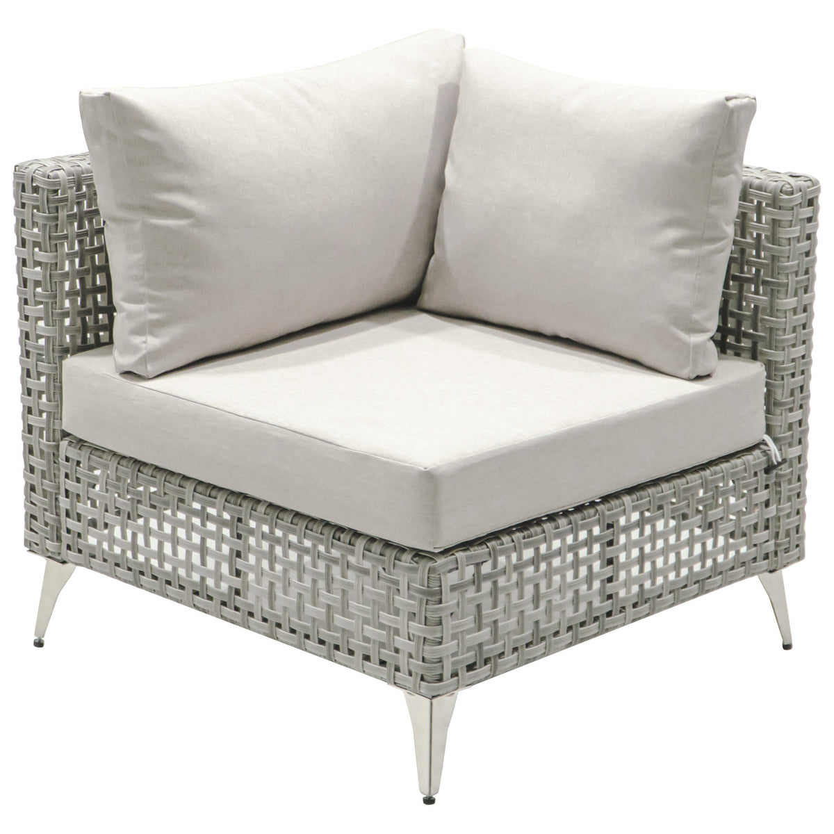 K&K 7-Piece Wicker Patio Furniture Set, Outdoor Conversation Set Sectional Sofa with Water Resistant Grey Thick Cushions and Coffee Table
