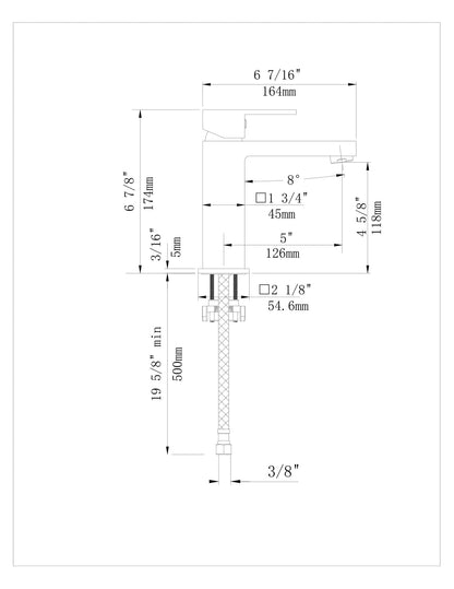 Single Hole Bathroom Faucet,Modern Single Handle Vanity Basin Faucet