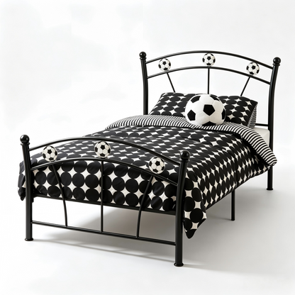 Heavy Duty Metal Twin Bed Frame Platform with Sturdy Support Slats, No Box Spring Needed, Noise Free Metal Twin Size Bed for Kids Teen Adult Bedroom Guest Room
