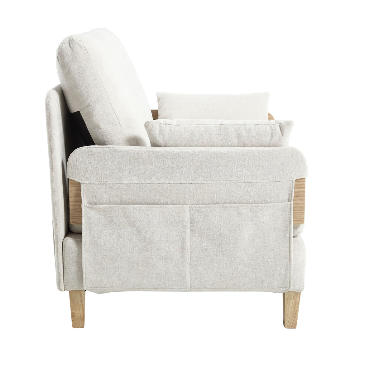 Foldable sofa bed recliner, 3-in-1 convertible sleeper, mid-century modern decor, suitable for small spaces, with three pillows, can be placed in the bedroom study room guest