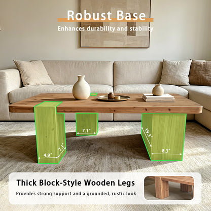 This coffee table with walnut color crafted from selected natural solid wood ,retaining natural wood grain,warm and rustic wood tones.