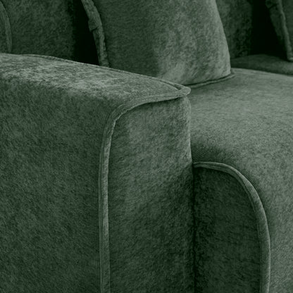 Armless Sofa Velvet-Green