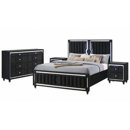 Roland Black Eastern King 4-piece Bedroom Set
