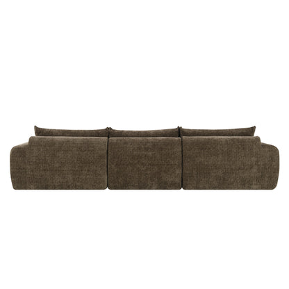 [VIDEO]116'' Fully Compressed Sofa with High Density Foam, Integrated Backrest&Seat Cushion, Decorative Edging – Brown
