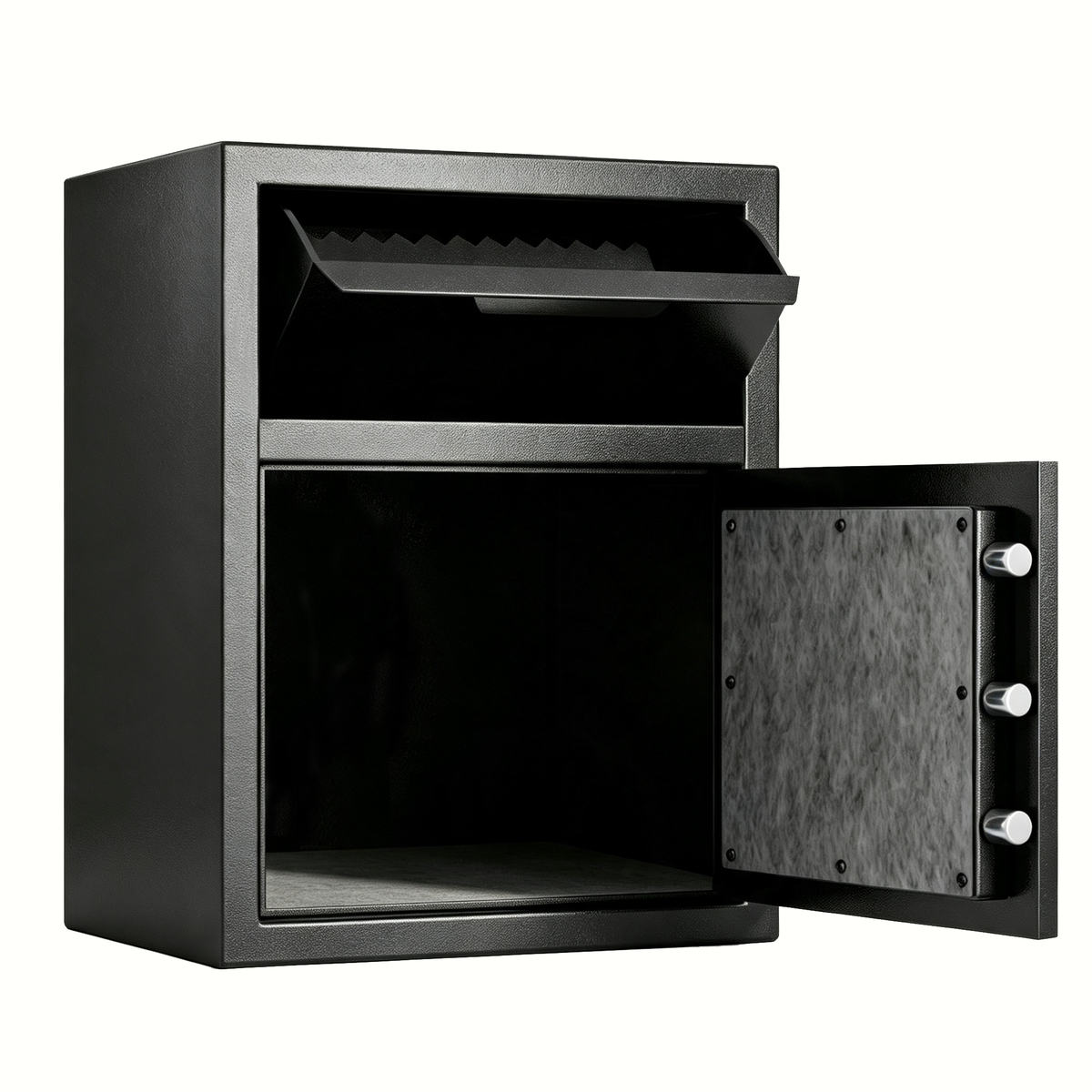 Commercial Safe with Drop Slot for Cash Deposits, Multi-Scene Safe for Office, Household & Commercial Use, Equipped with Password Lock, Emergency Override Keys and Intelligent Anti-Theft Alarm System,