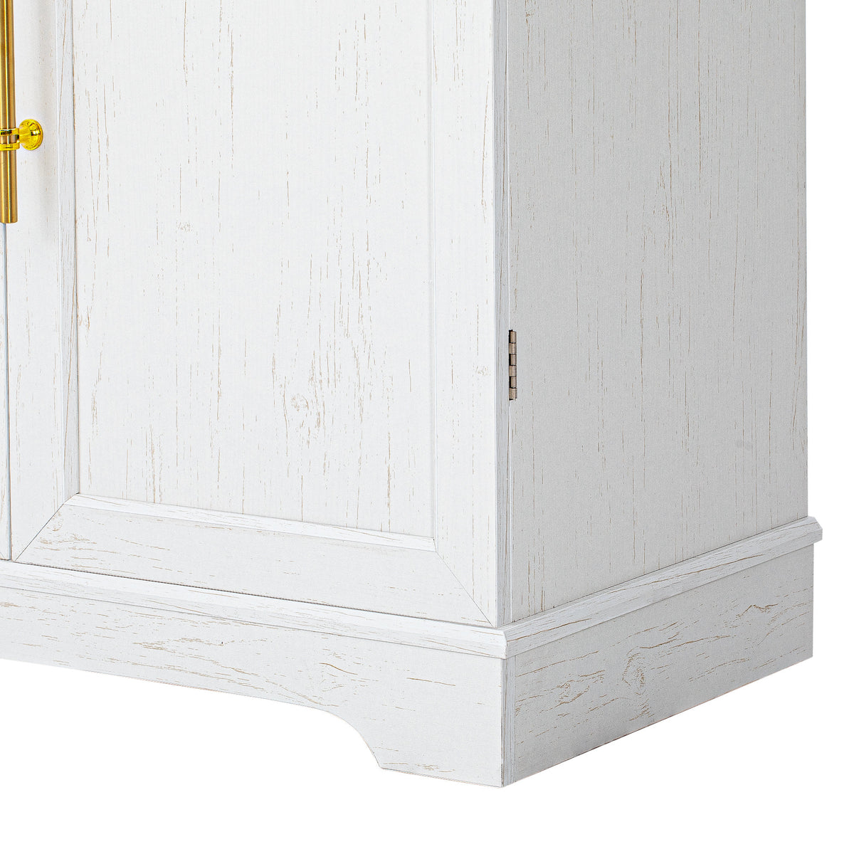 K&K 78.2" Tall Farmhouse Kitchen Pantry Cabinet with 8 Door Shelves, Storage Cabinet with 4 Adjustable Shelves, Hidden Drawer, Wine Rack