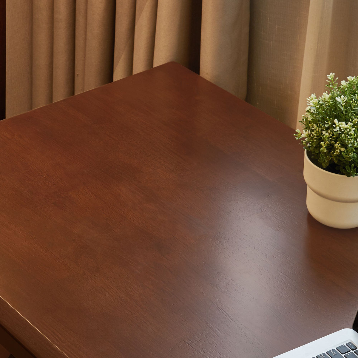 Solid Wood 55.1-Inch Extra Long Desk,Thickened Desk,Two Person Double Desk for Home Office, Wooden Long Computer Desk,Writing Table for Office, Walnut