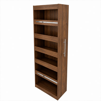 66.93 in Tall Kitchen Pantry Cabinet, Freestanding Kitchen Storage Cabinet  with multi-functional pull-out multi-tier storage shelfhelves , Tall Food Pantry Cupboard with Door