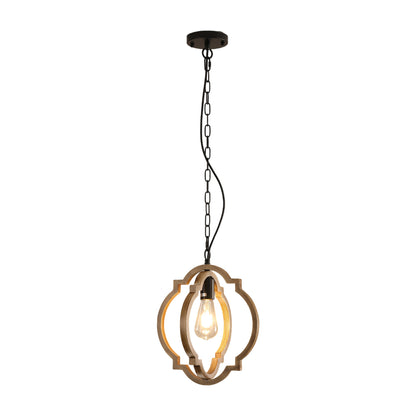 Farmhouse Chandelier, Retro Country Dining Room Lamp, Solid Wood Chandelier, Foyer and Dining room, Bulb Not Included