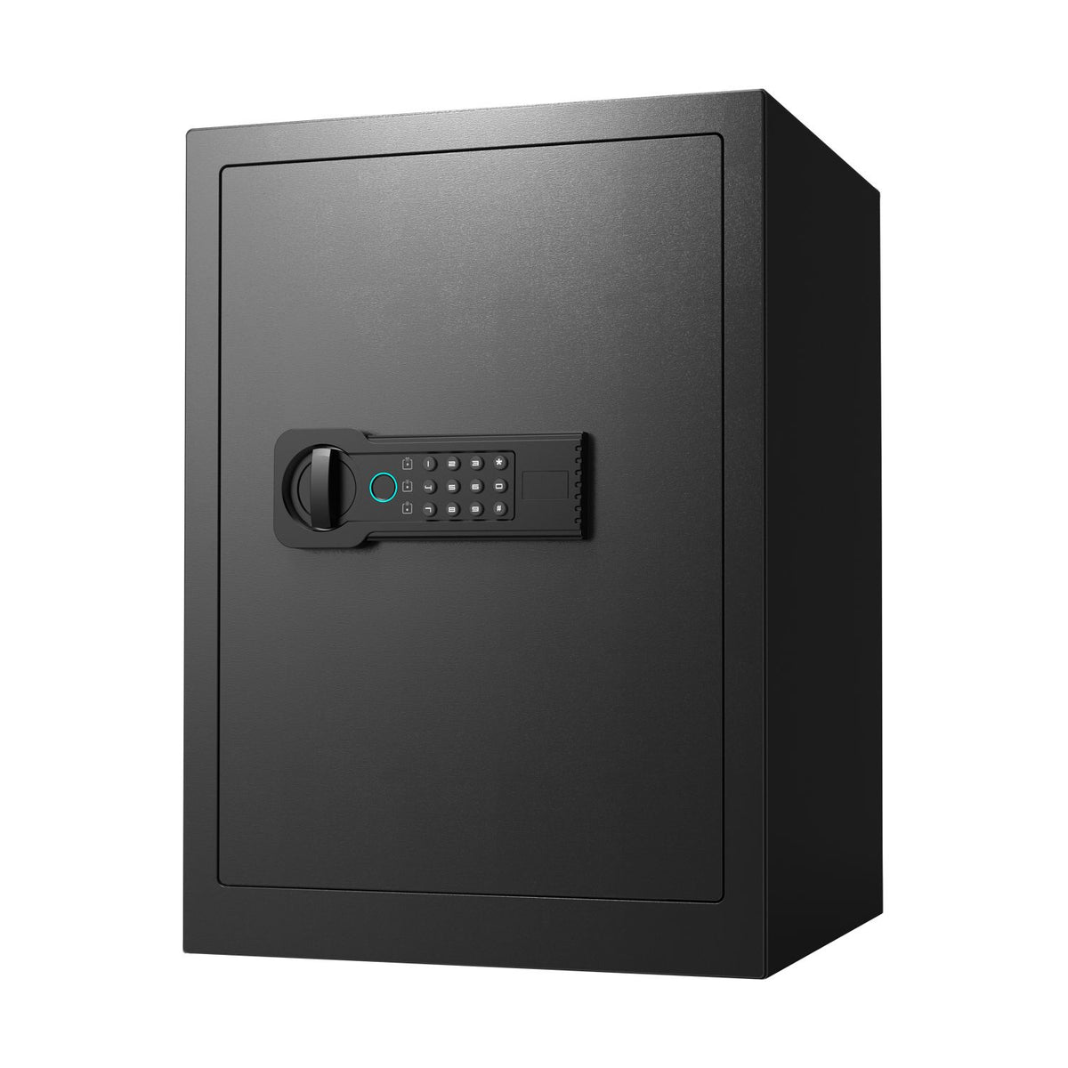 Steel Safe Security Cabinet, Fingerprint & Digital Password Unlock, with Alarm & Silent Mode, for Home, Hotel, Office, Supermarket Use, Black