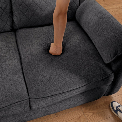 Thick Padded Single Accent Sofa Chair with Armrests, Comfort Indoor Lazy Lounge Chair for Living Room Bedroom Home