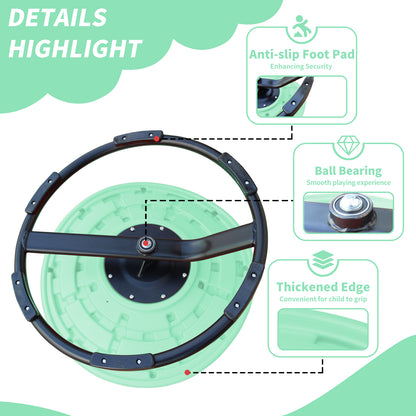 Sensory Spinning Chair for Autistic Kids, Swivel Chair, Sensory Toys Gifts for Toddlers with ADHD, Sit and Spin Toys,Training Body Coordination, Indoor & Outdoor, Green