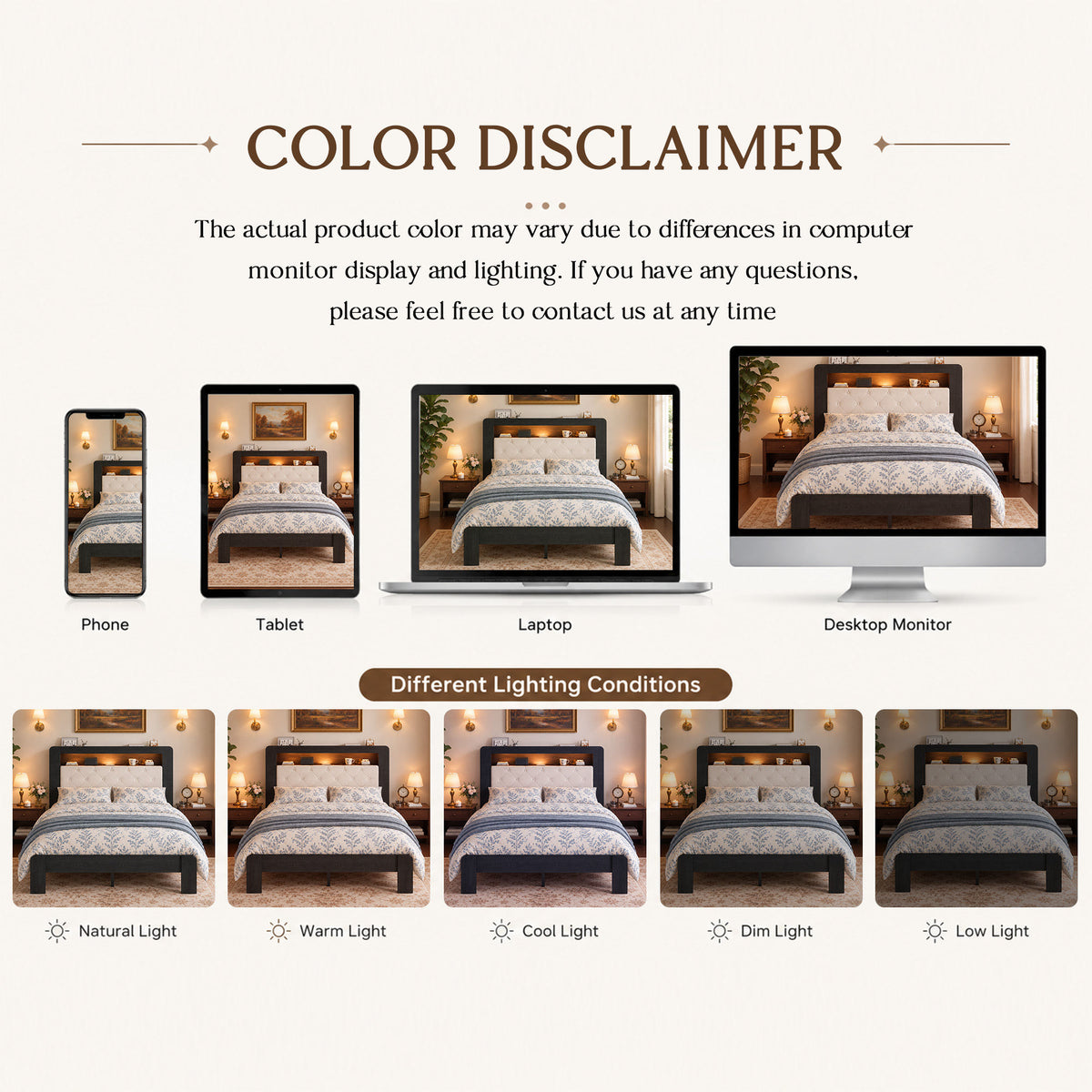 Queen Platform Bed Frame, Black Wood Look Frame with Soft Velvet , Sturdy Wood Slat Support System, Easy to Assemble, No Box Spring Required, Luxury Bedroom Furniture