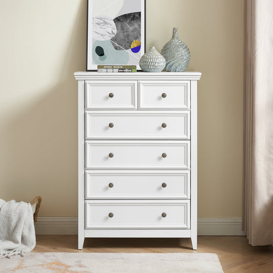 Modern 6 Drawers Dresser 6 Drawers Cabinet, Chest of Drawers Closet Organizers and Storage Clothes Storage Drawers Cabinet