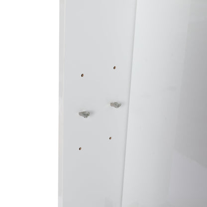 24" Bathroom Wall Cabinet, Soft Close Doors, Float Mounting Design,Glossy White,(KD-Packing)