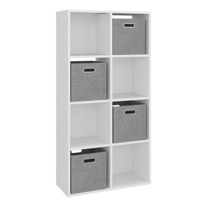 Brookhaven Cube Bookcase with 6 Storage Shelves, Modern Freestanding Bookshelf for Living Room and Home Office