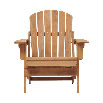 Oversize Wooden Outdoor Folding Adirondack Chair with Pre-Assembled BackRest & SeatBoard, Wood Patio Chair for Garden Backyard Porch Pool Deck Firepit