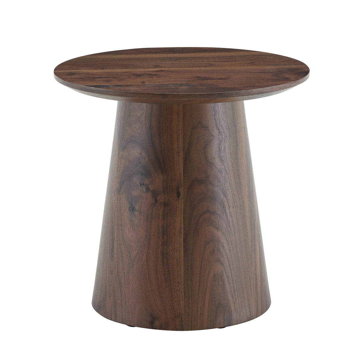 Walnut wood grain medium density fiberboard circular coffee table - diameter 19.6 inches, height 18.8 inches walnut wood grain veneer, flexible adaptation to circular tabletop.W2920P404128