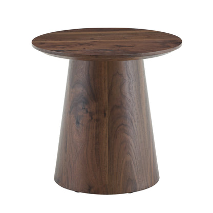 Walnut wood grain medium density fiberboard circular coffee table - diameter 19.6 inches, height 18.8 inches walnut wood grain veneer, flexible adaptation to circular tabletop.W2920P404128