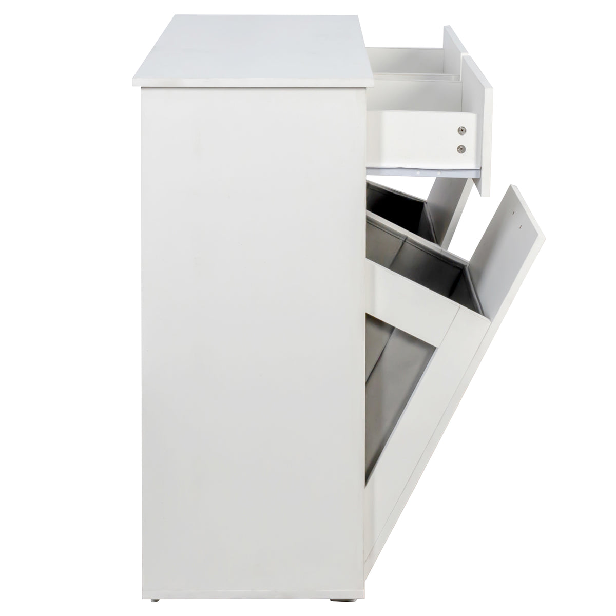 Laundry Cabinet, with 2 Removable laundry basket and 2 Drawers