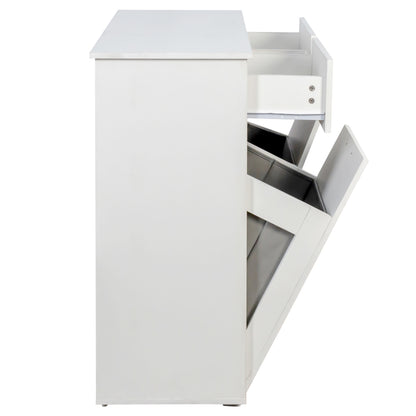 Laundry Cabinet, with 2 Removable laundry basket and 2 Drawers