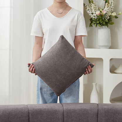 Chenille curved sectional sofa with 2 pillows,Curved Symmetrical Modular Semi Circular Sofa Sectional for bedroom, living room, office for leisure or nap, reading room, and lobby