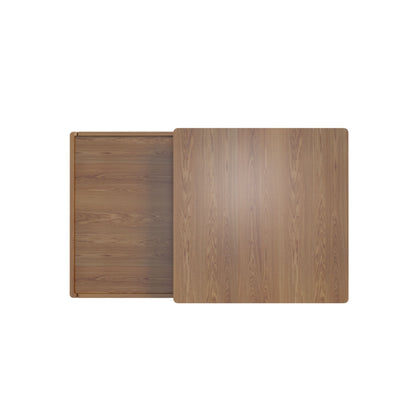 Luxury Walnut Wood Square Coffee Table with Large Hidden Storage, Expandable Tabletop Center Table for Living Room, Modern Accent Table with Drawers (59" Walnut Coffee Table)